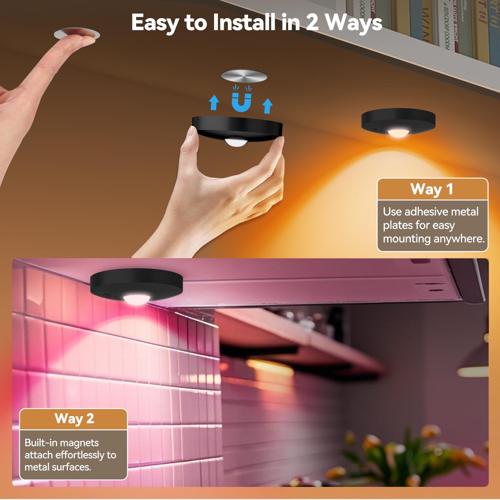 Yiliaw puck lights feature 1500mAh battery for hours of brightness.