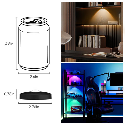 Yiliaw six-pack is ideal for versatile kitchen, closet, or shelf lighting.