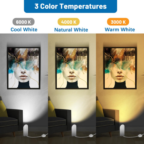 Yimaifunly uplighting spotlight offers 3 CCT options to set mood.