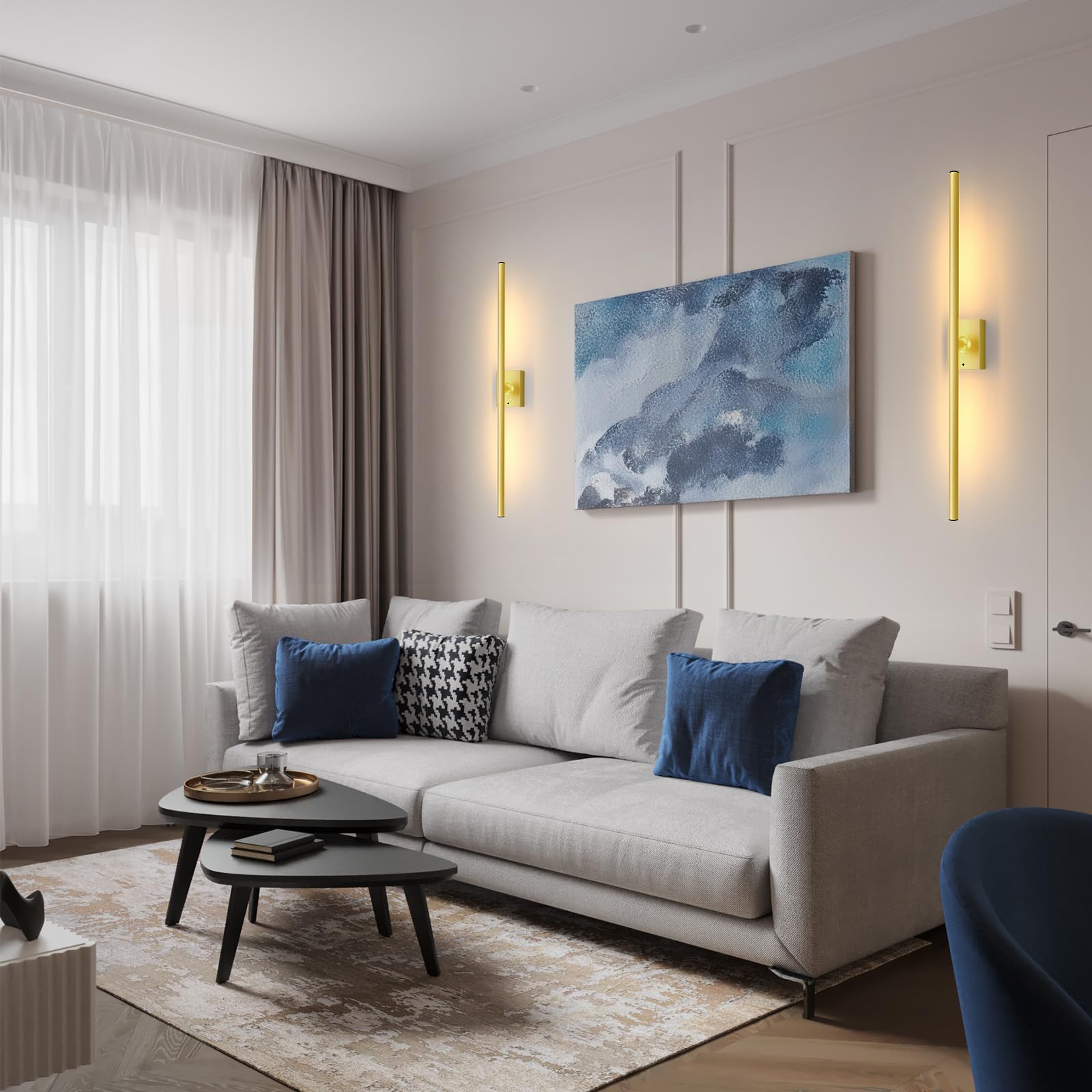 YINDUZ modern gold design complements bedrooms and living areas.