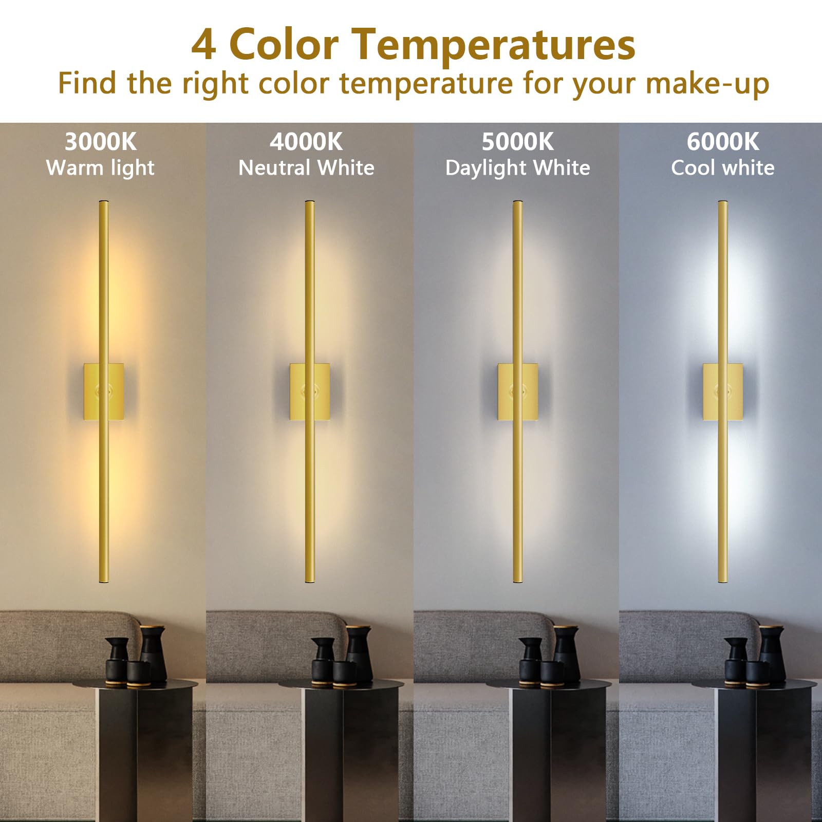 YINDUZ two-pack battery sconces provide long-lasting light without frequent replacements.