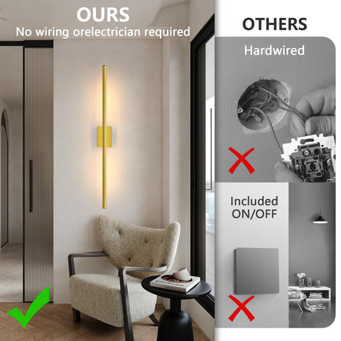 YINDUZ wall sconce timer memory supports hands-free daily routines.