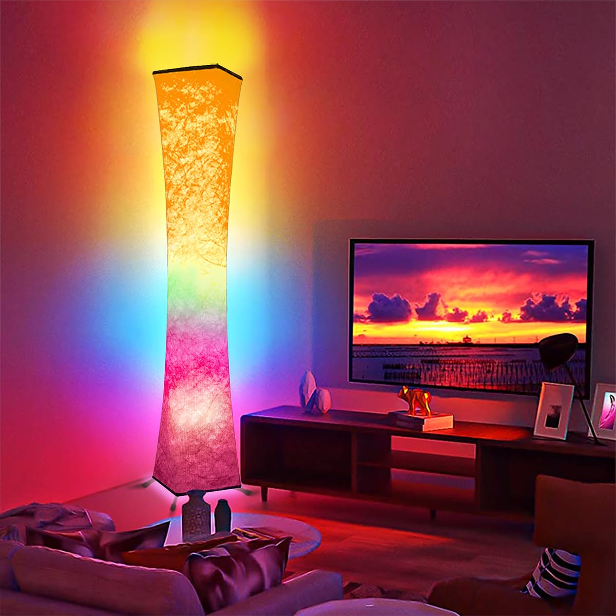 yinghuochong 62-inch standing lamp provides versatile room lighting.