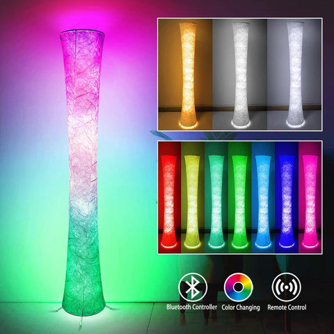 Yinghuochong floor lamp color range displays warm to cool white options.
