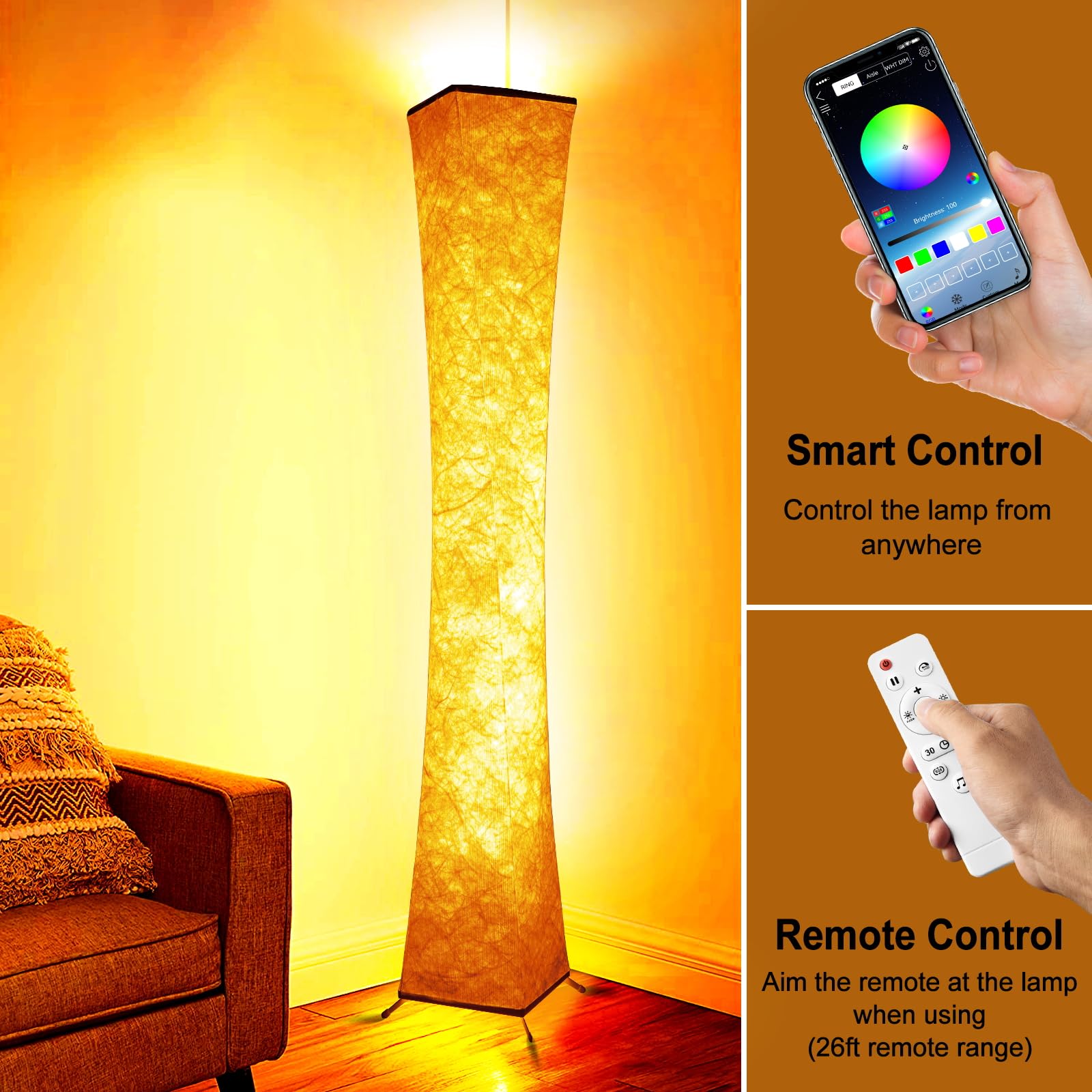 yinghuochong floor lamp rgb color range for customizable mood lighting.