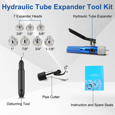 YINGKESI expander heads 3/8 to 1-1/8 inch for versatile pipe work.