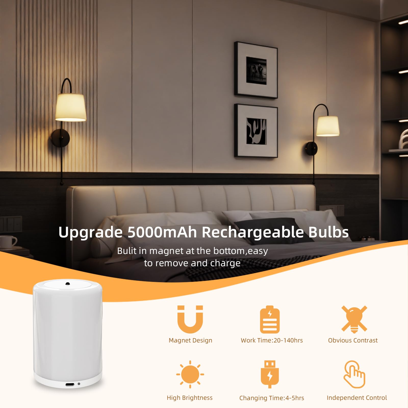 Yinglap magnetic bulbs detach for charging or standalone use.