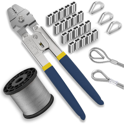 YingYa BIS crimping pliers in use for precise wire rope crimps and strong connections.
