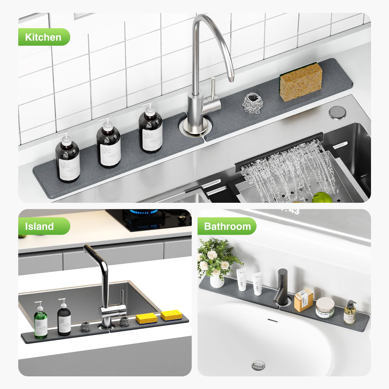 Yinoos suitable for kitchen and bathroom countertop use.