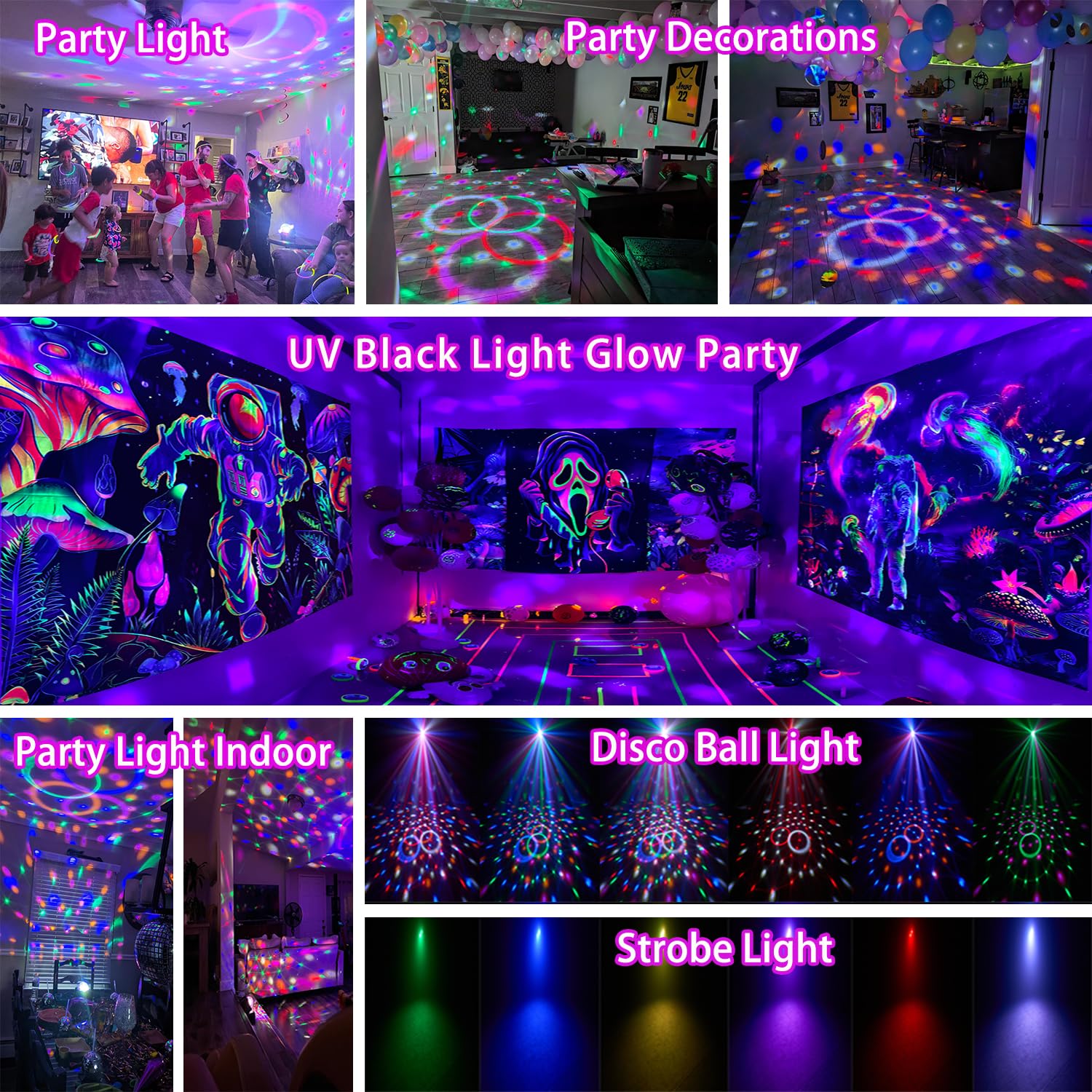 YINPKTEO disco ball lamp wide room coverage for mid-size spaces.