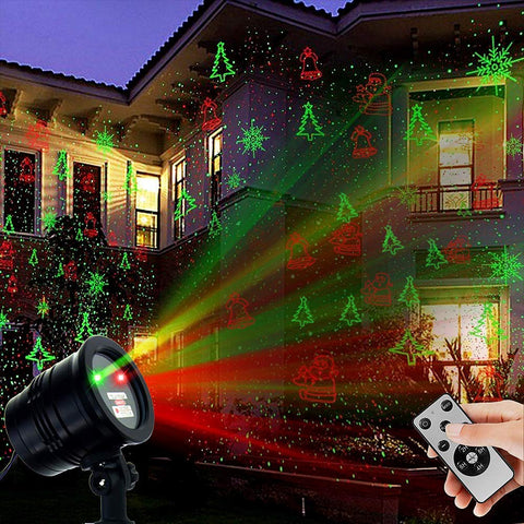 YINUO LIGHT Christmas laser lights outdoor projector with red and green beams