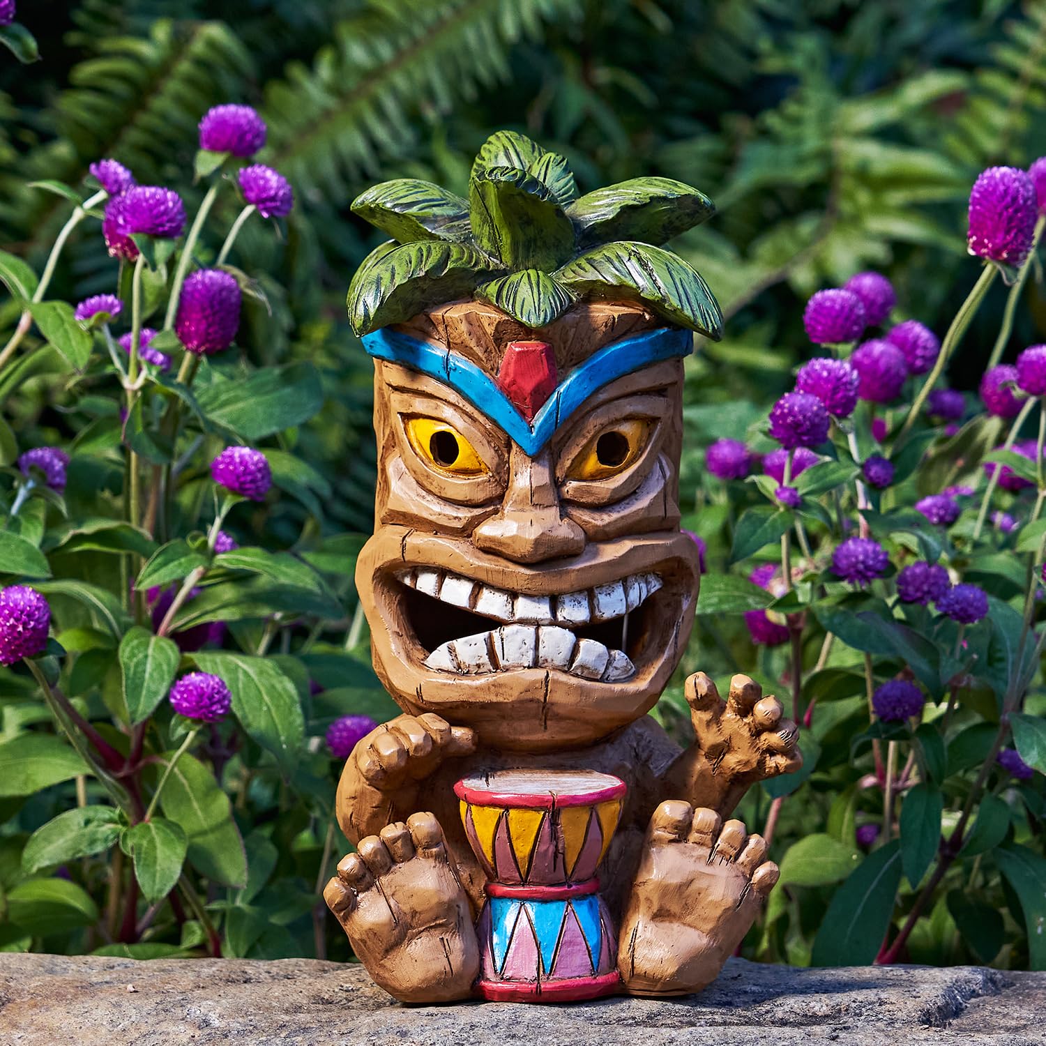 Yiosax tiki bar decor statue adds tropical charm to patios