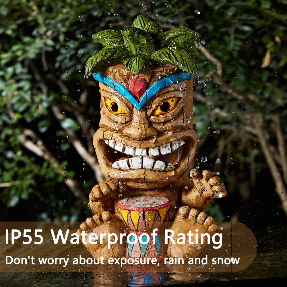 Yiosax weatherproof resin tiki statue withstands rain and snow