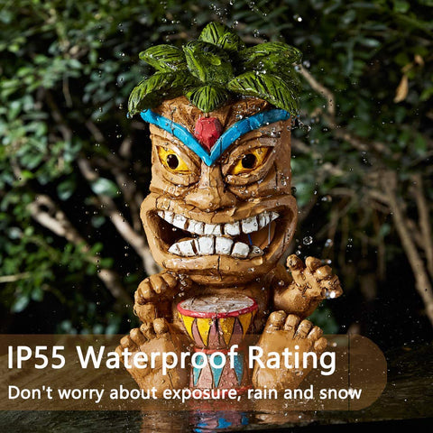 Yiosax weatherproof resin tiki statue withstands rain and snow