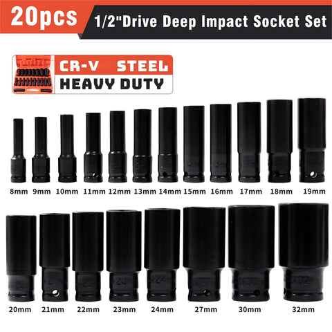 YIPANHON deep impact socket 12mm for removing bolts on trucks and SUVs.