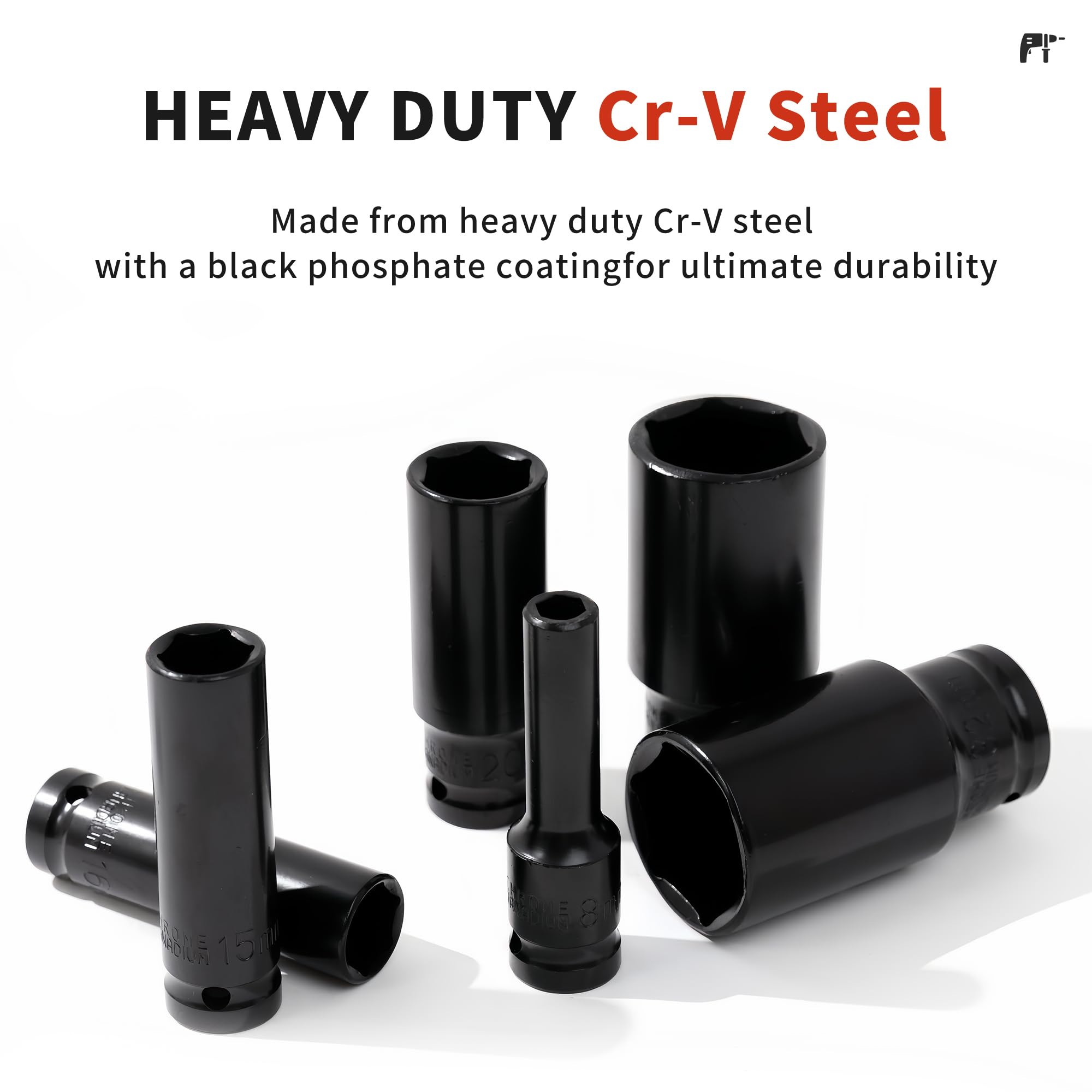 YIPANHON deep impact socket 16mm with six-point drive for secure grip.