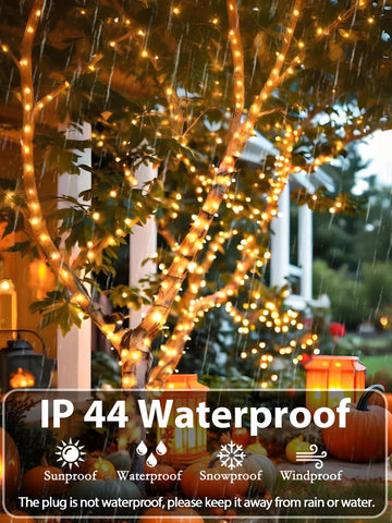 YIQU fairy lights are IP44 waterproof, suitable for indoors and outdoors.