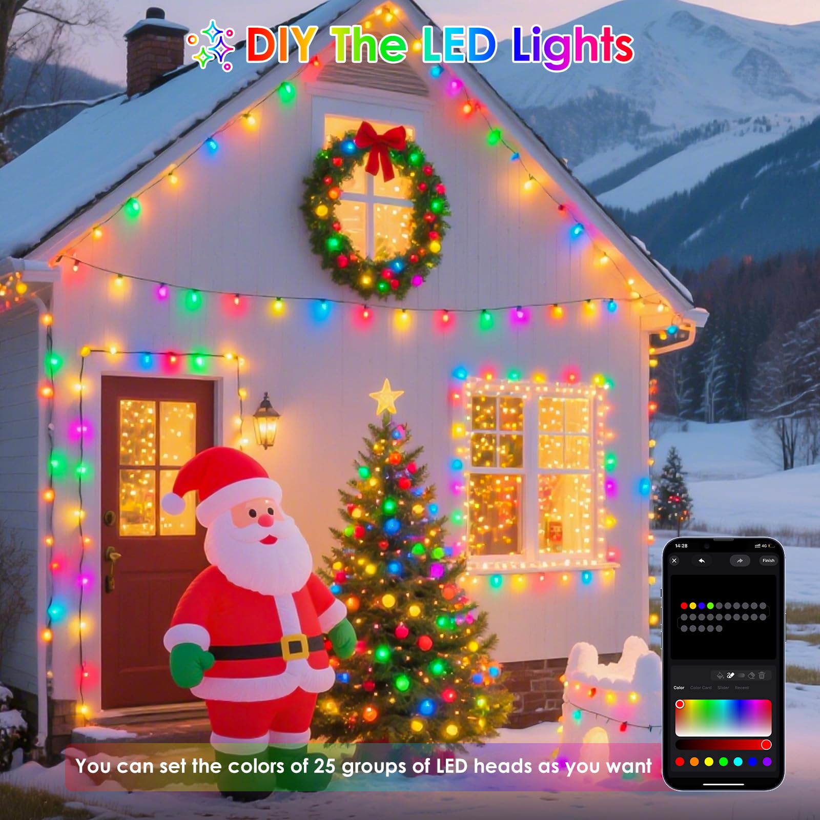 YIQU lights with remote app control demonstrate easy customization of colors and effects