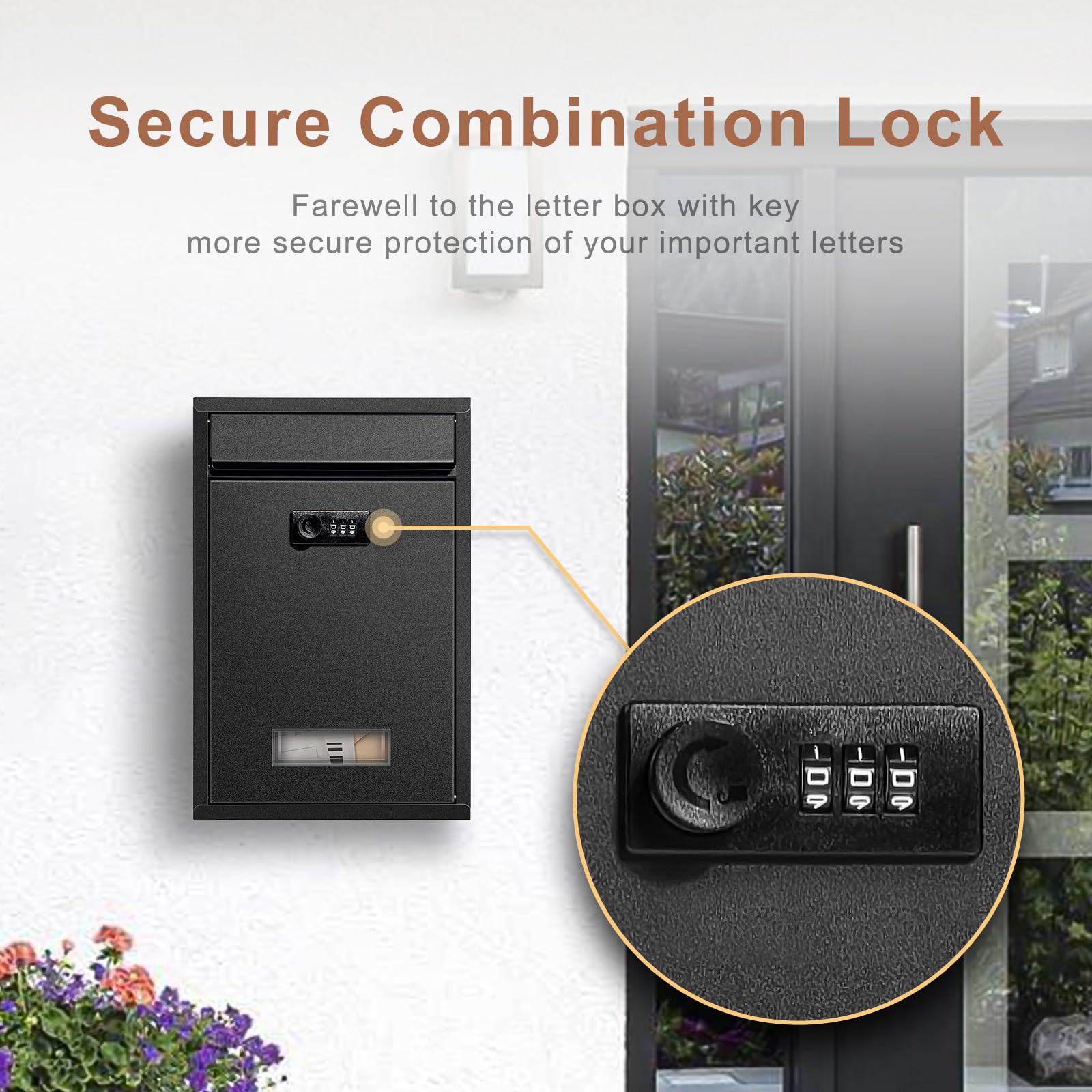 Yirwtof mailbox interior capacity for letters and small parcels