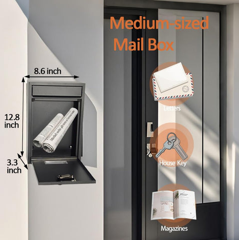 Yirwtof mailbox lock detail showing 1,000+ code options for safe access