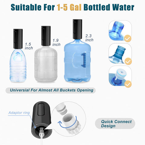 YISH dispenser includes adapter rings for bottle compatibility