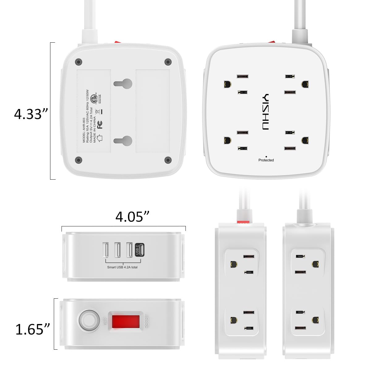 YISHU surge protector safety features ensure reliable protection.