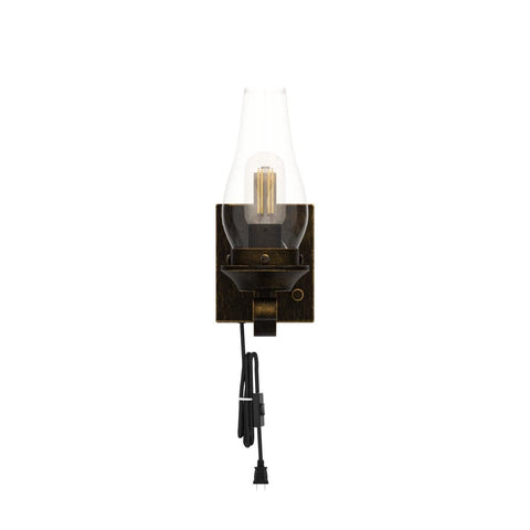 Yisuro bronze finished wall lamp with sturdy metal base for durable lighting
