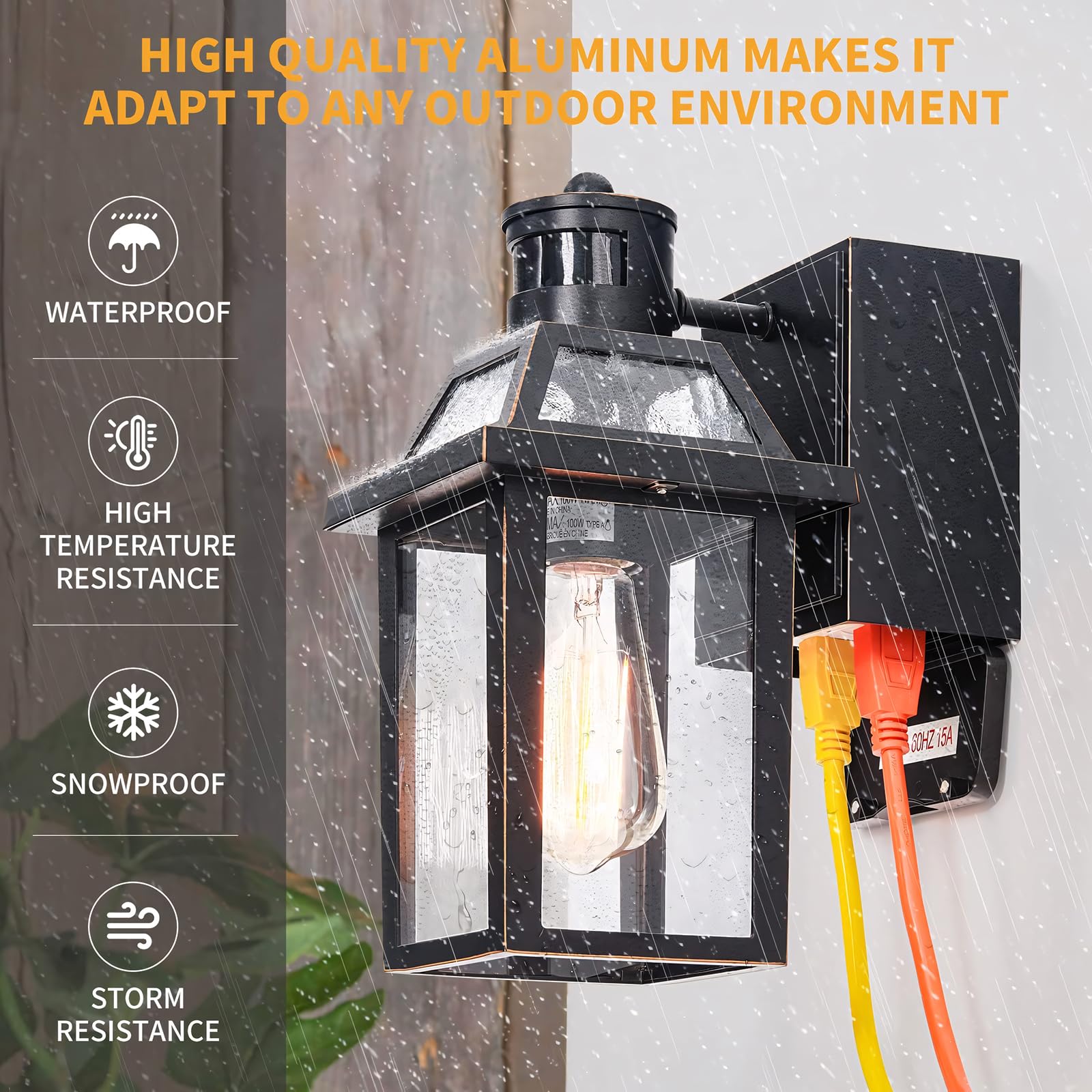 Yisuro downward-facing GFCI outlets protect from rain for outdoor use