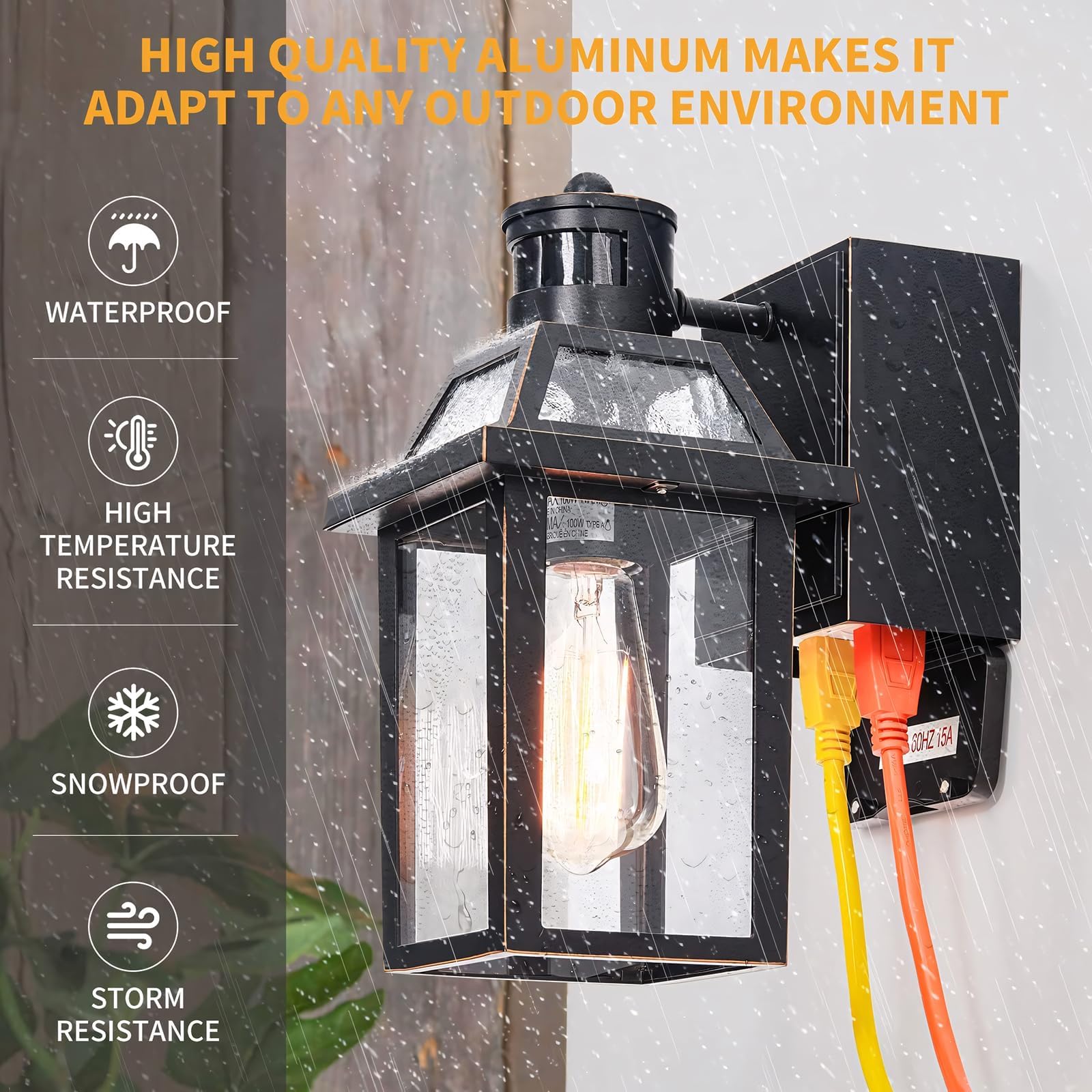 Yisuro ceramic E26 base socket supports common bulbs up to 100W.