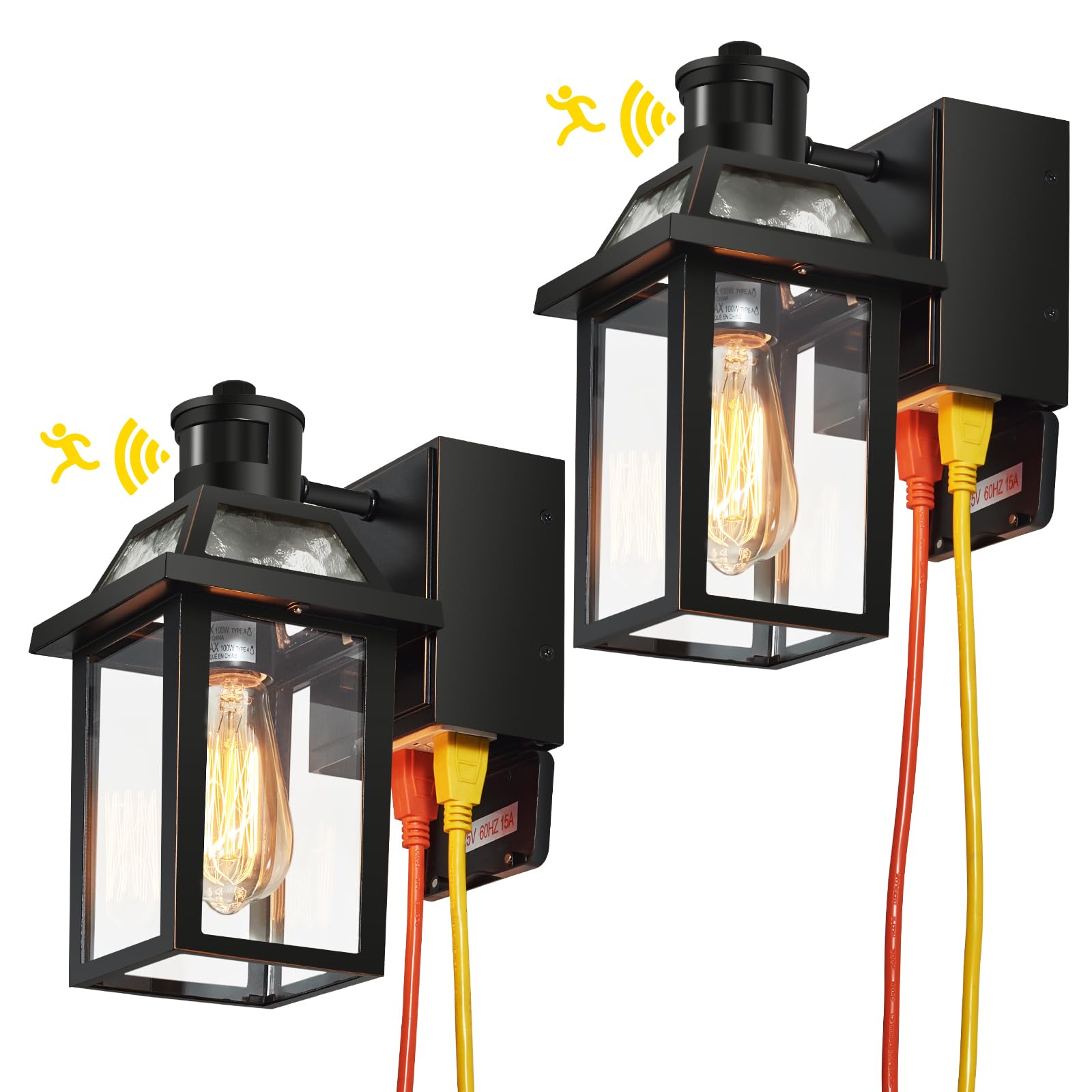 Yisuro porch light with dual GFCI outlets at the front door for outdoor power