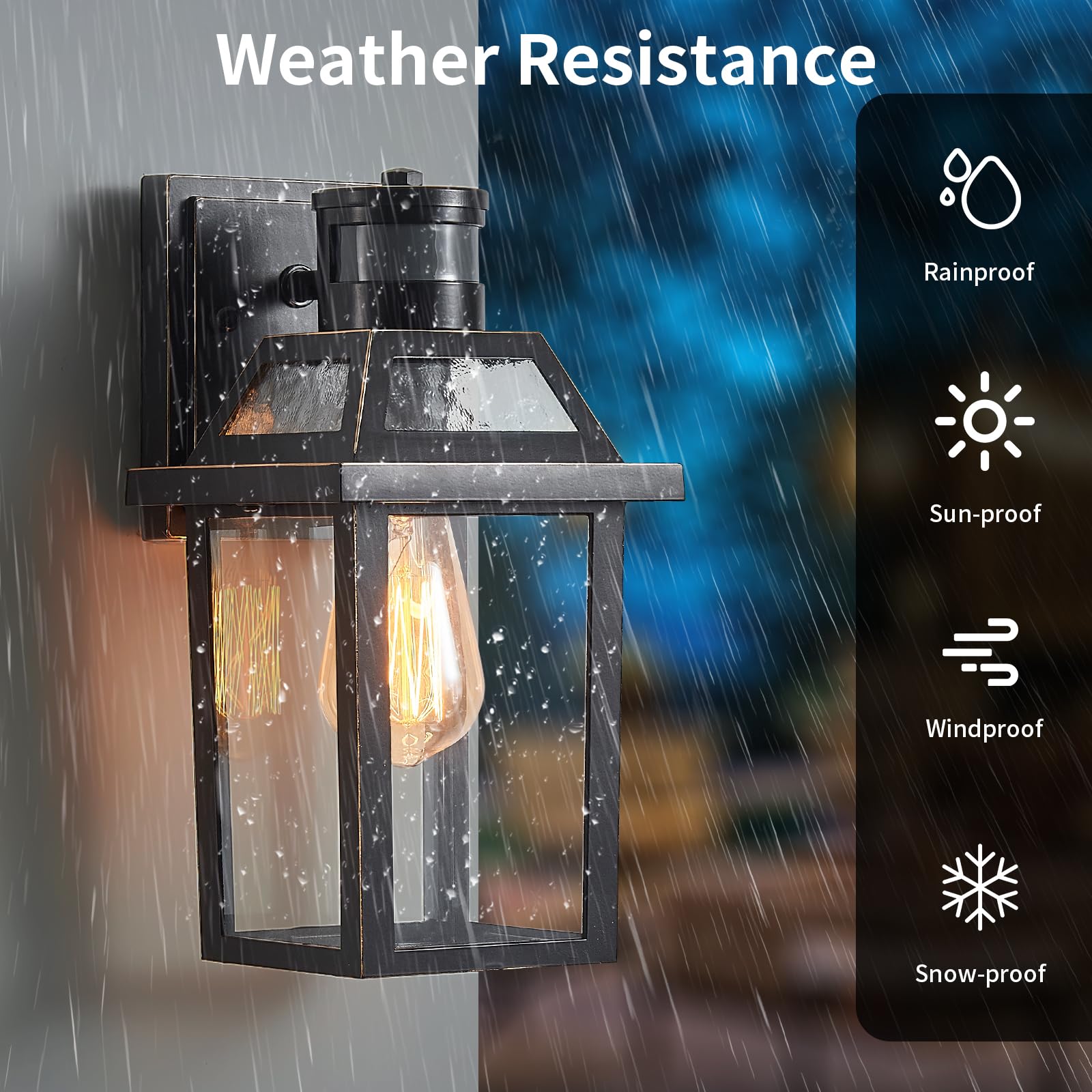 Yisuro weather-resistant aluminum frame with gold edge withstands outdoor use