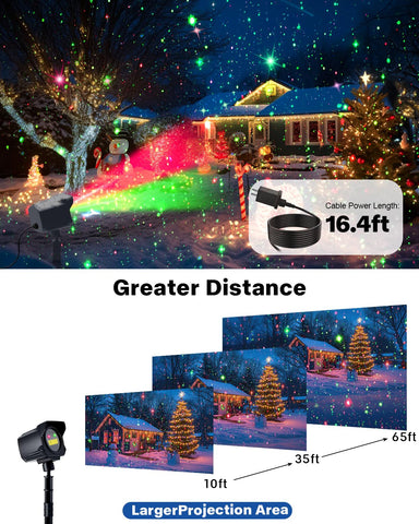 Yivsen rotatable 180° laser head covers wider areas of your yard.