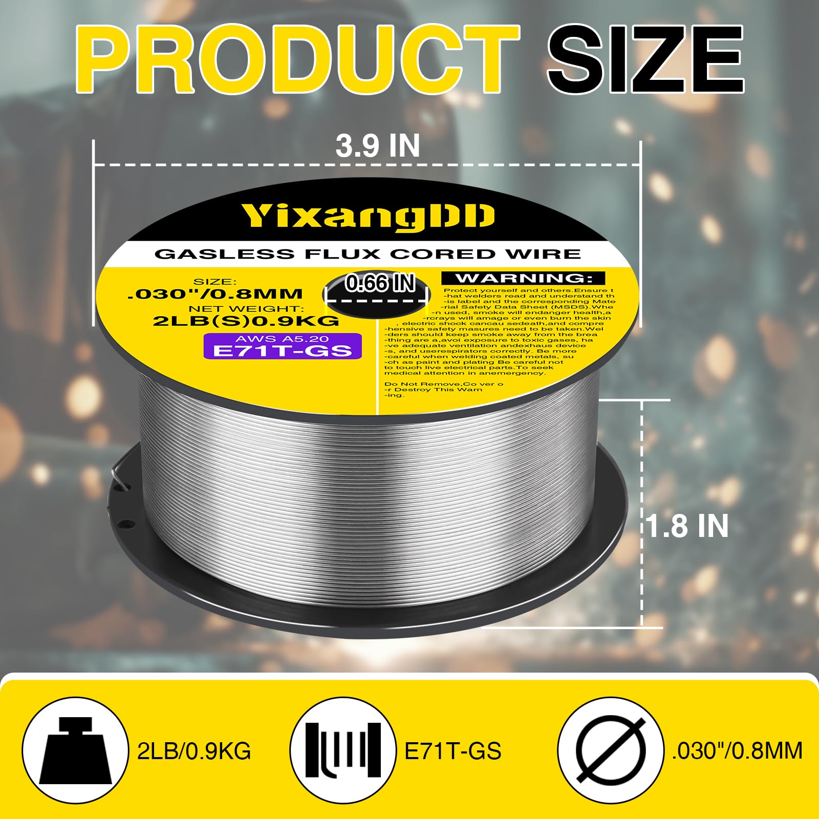 YixangDD E71T-GS gasless welding wire for outdoor use