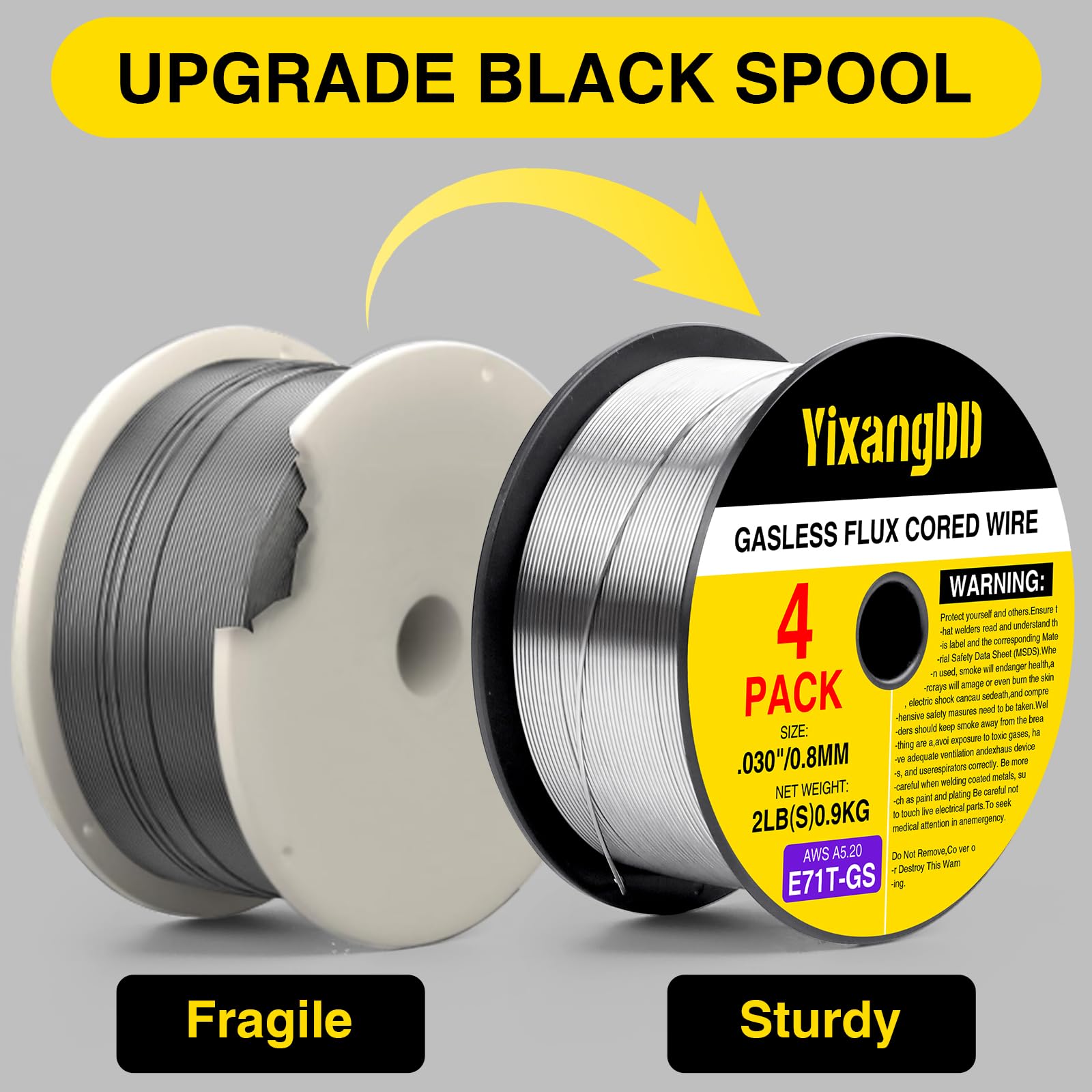 YixangDD flux core wire delivers high slag coverage with low spatter
