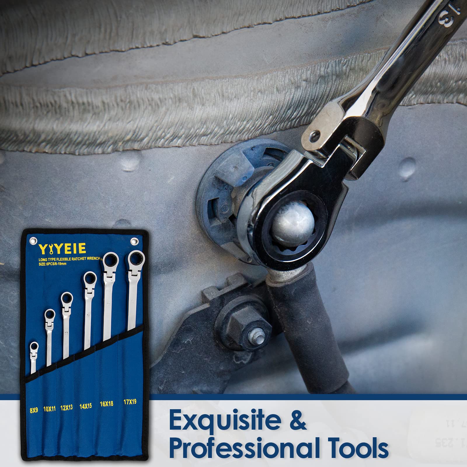 YIYEIE 180-degree rotating head enables multi-angle access in tight spaces.