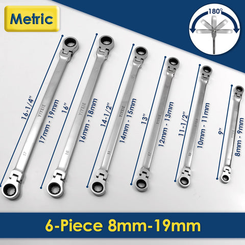 YIYEIE metric wrenches 8–19 mm for bikes, cars, and gear.