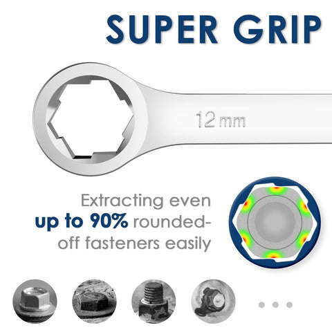 YIYEIE wrench set 14x15 demonstrates extended reach in tight spaces