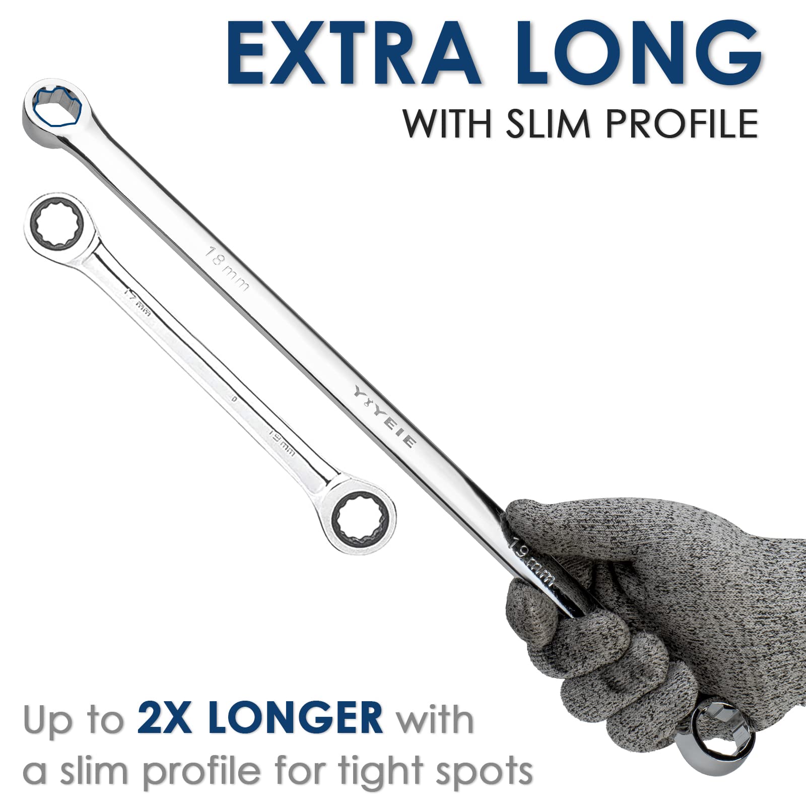 YIYEIE wrench set 16x17 with anti-slip grip improves torque