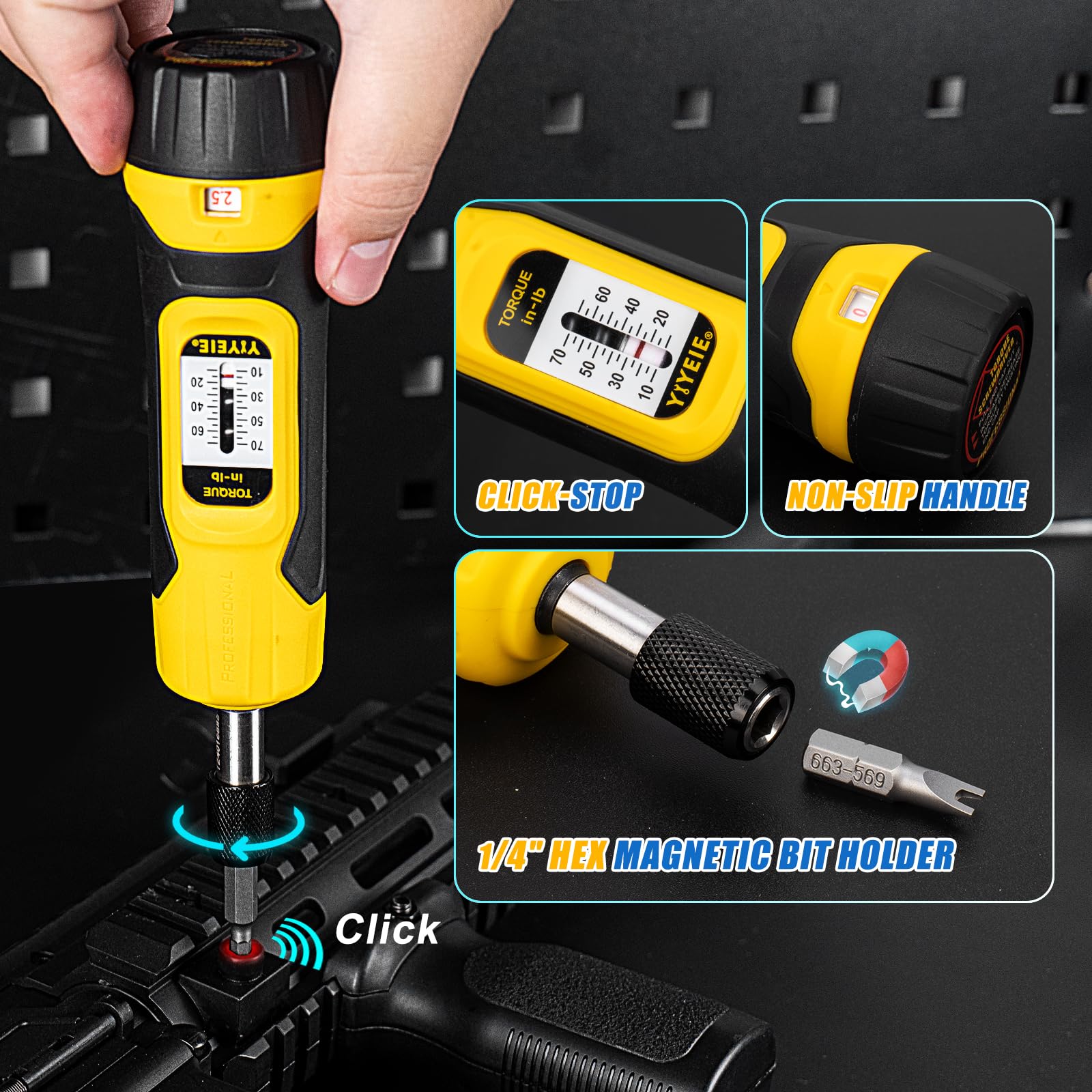 YIYEIE ergonomic T-handle provides comfortable, controlled torque.