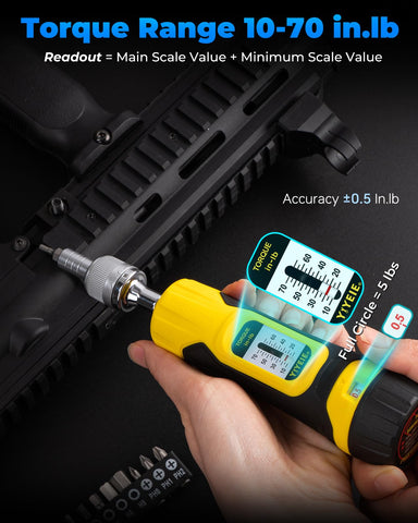 YIYEIE 0.5-in-lb increment for fine firearm adjustments.
