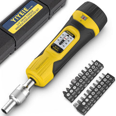 YIYEIE ratchet torque screwdriver in use for precise scope mounting.