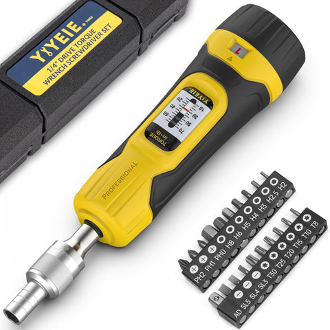 YIYEIE ratchet torque screwdriver in use for precise scope mounting.