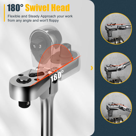 YIYEIE 72-tooth mechanism ensures smooth operation with a small swing.