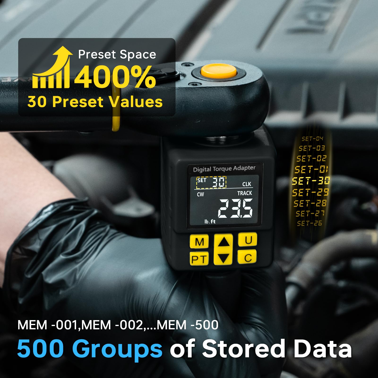 YIYEIE stores up to 500 torque data records for quality control.
