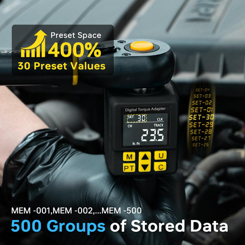 YIYEIE stores up to 500 torque data records for quality control.