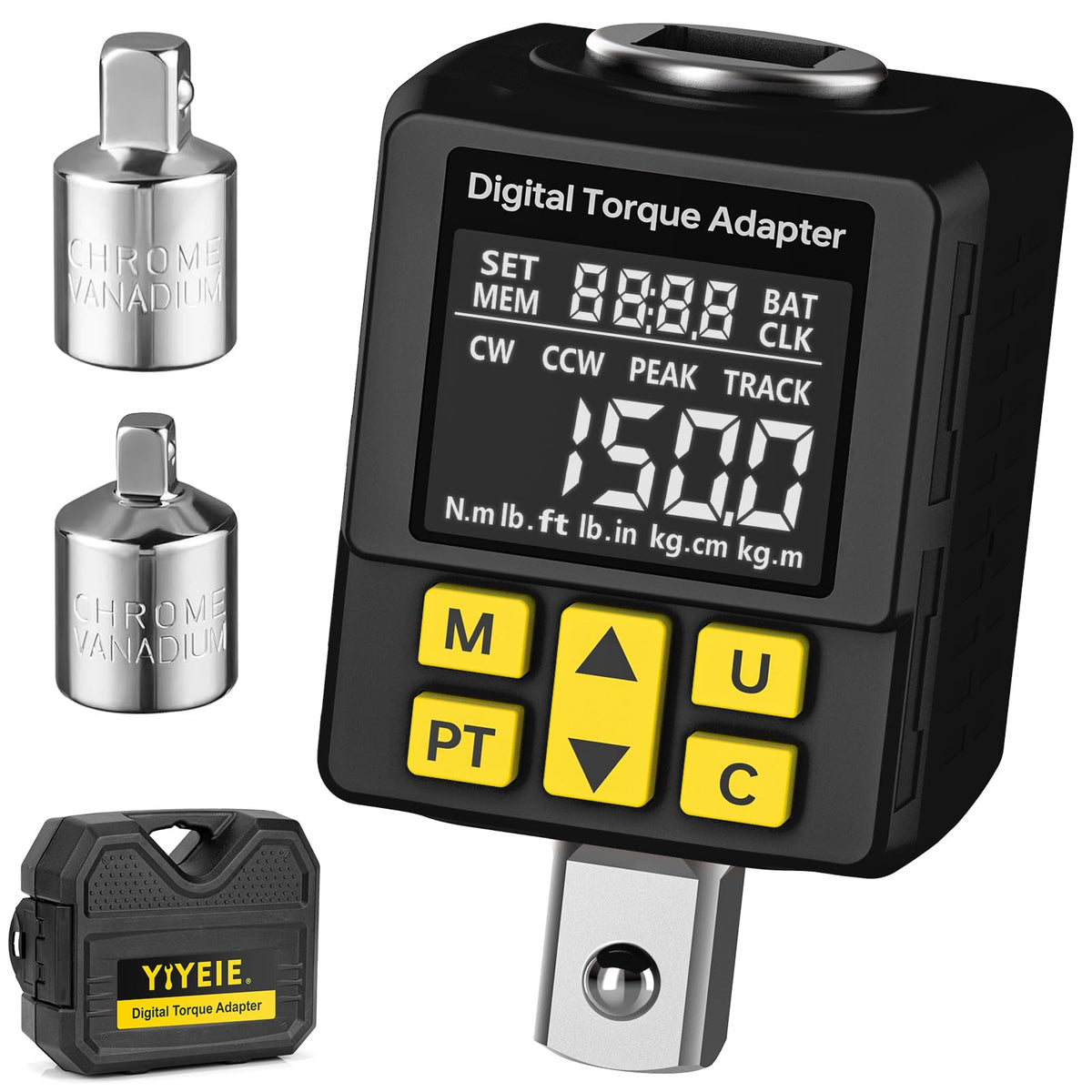 YIYEIE digital torque adapter with intuitive display improves torque visibility.