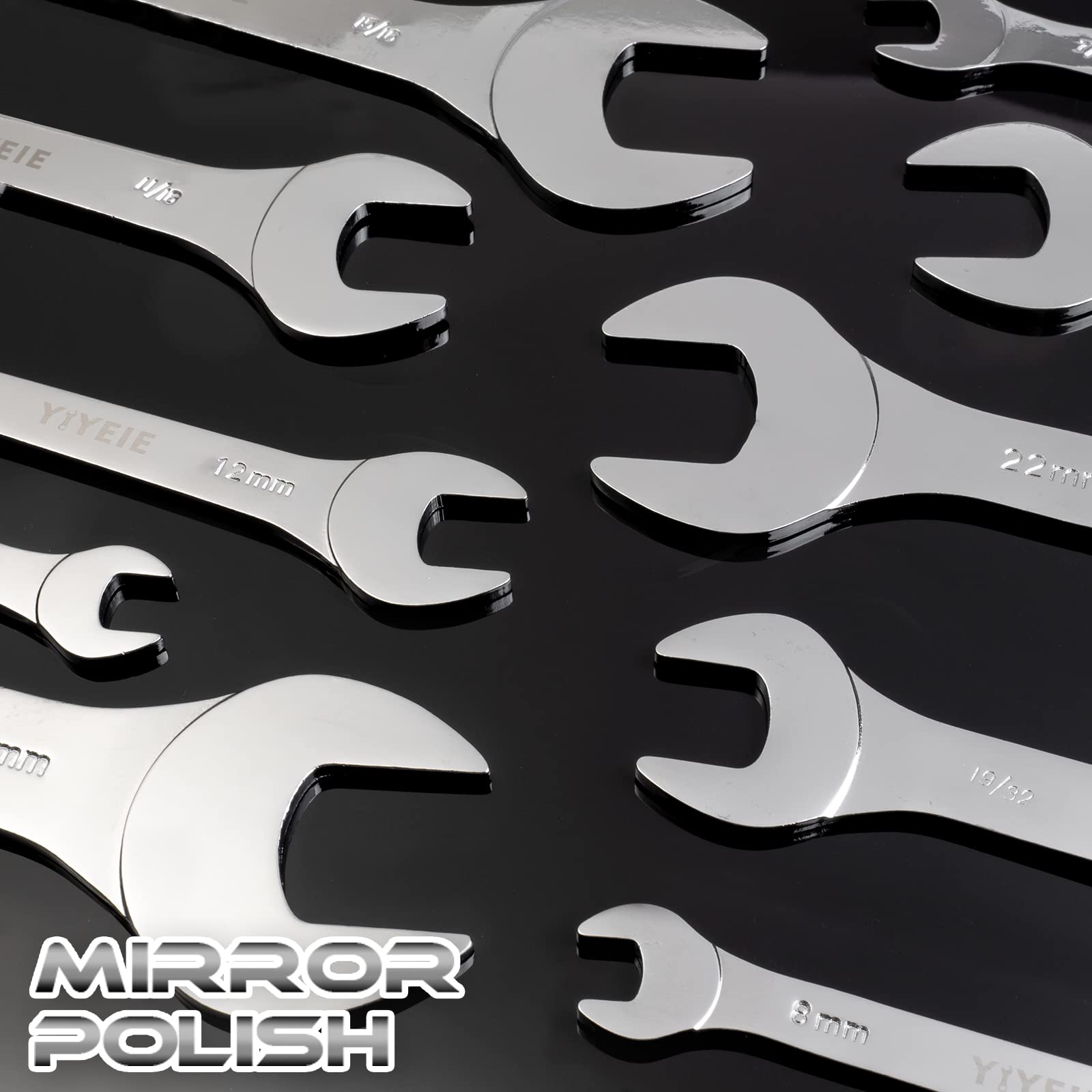 YIYEIE heavy-duty roll-up pouch keeps wrenches organized and portable.