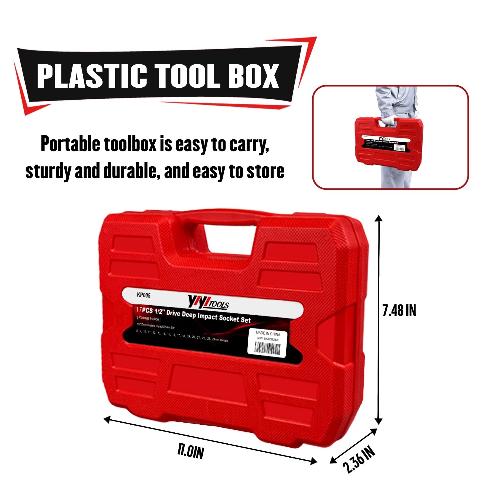 YIYITOOLS compact kit travels easily to garages and workshops.