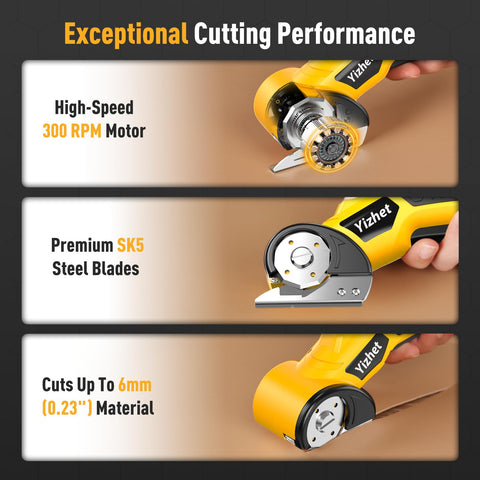 Yizhet cutter handling stacks up to 1/4 inch thick for sturdy cardboard cuts.