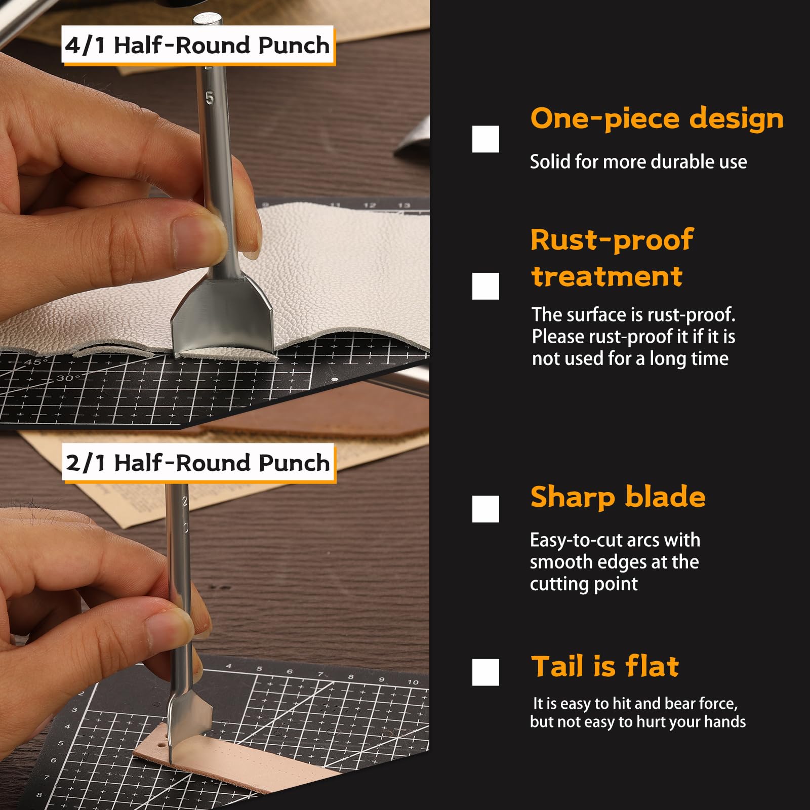 Yizzvb leather corner punch 20mm supports sturdy purse and strap corners.